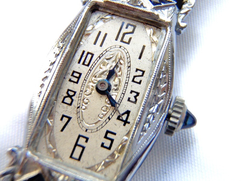 14k Etched Case with Sapphire Crown Watch