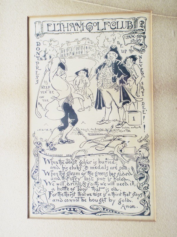Antique Golfing Lithography - Golf Men's Club 