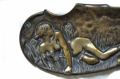 Reclining Nude Bronze Tray by Carnier