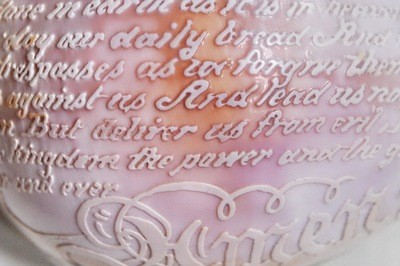 Victorian Rarity - Lord's Prayer Hand Carved on Sea Shell 