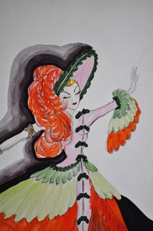 1940;s Watercolor Illustration by Groff 