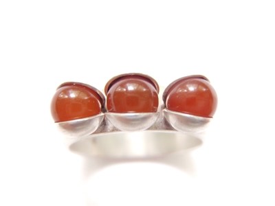 Elis Kauppi Carnelian Roll Balls Ring 