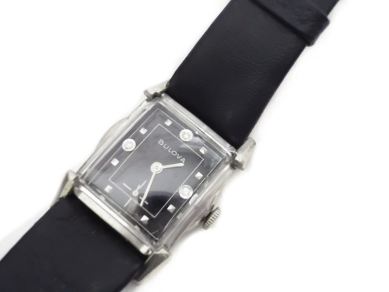 1953 Bulova with Diamonds and Black Dial 
