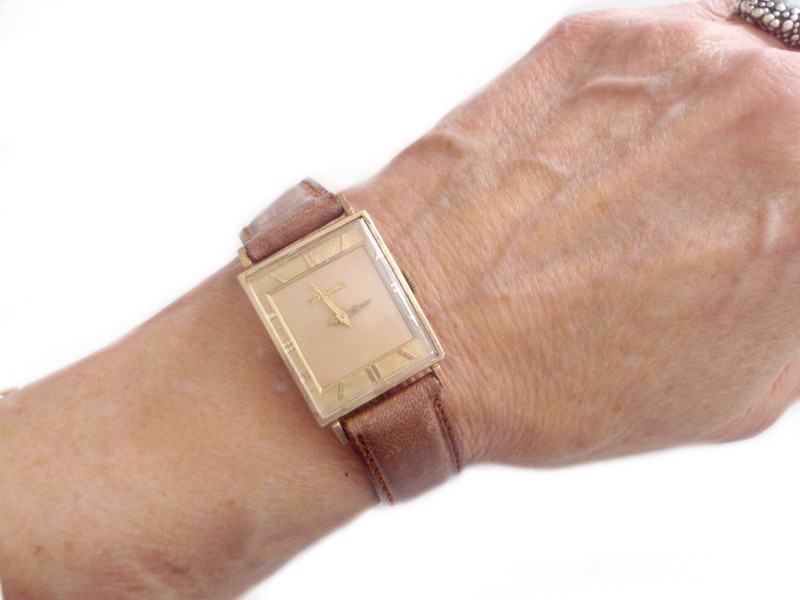 Very Rare Longines Two Tone Textured Dial Watch 