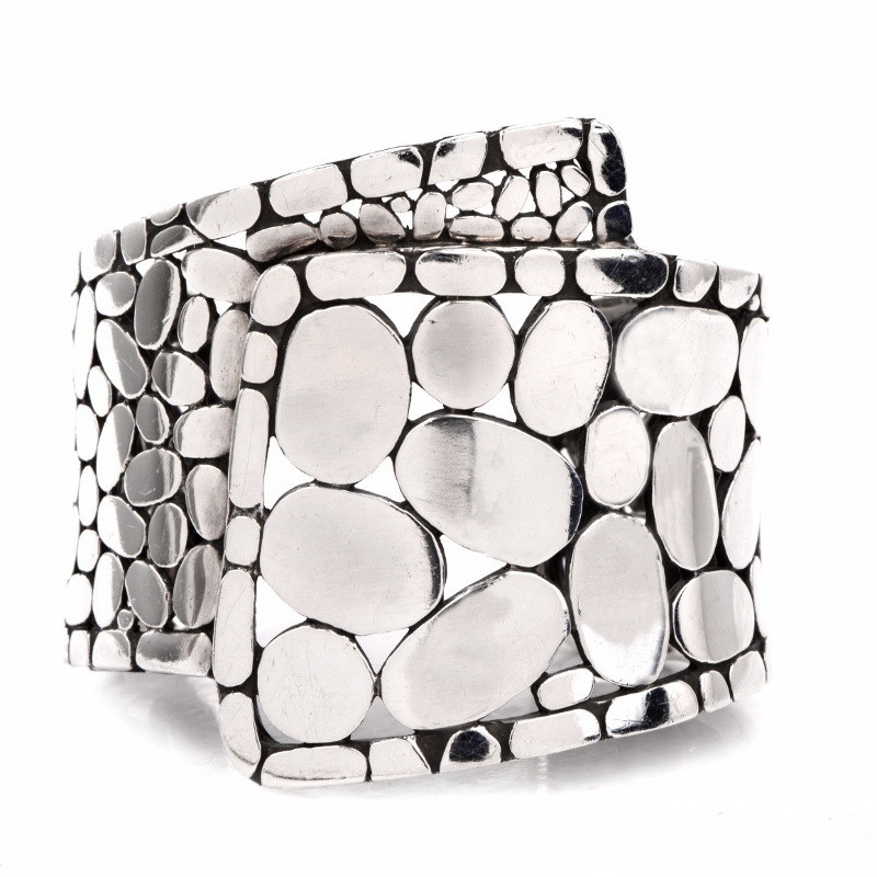 Vintage 1990&#39;s John Hardy Kali Crossover Wide Cuff Bracelet