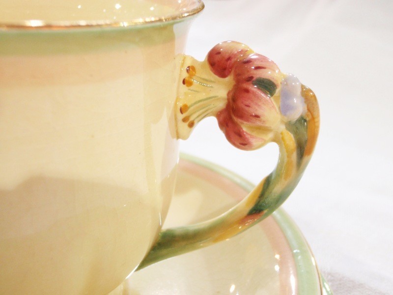 3 Pc Royal Winton Hand Painted Tiger Lily Set 