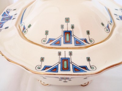 Art Deco 3pc Alfred Meakin Orient Marigold Astoria Serving Pieces