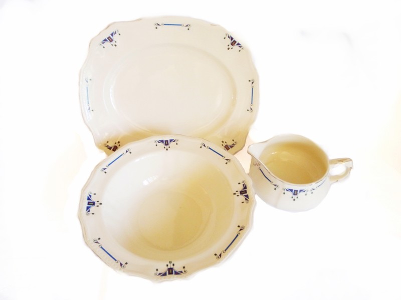 Art Deco 4pc Alfred Meakin Orient Marigold Astoria Serving Pieces