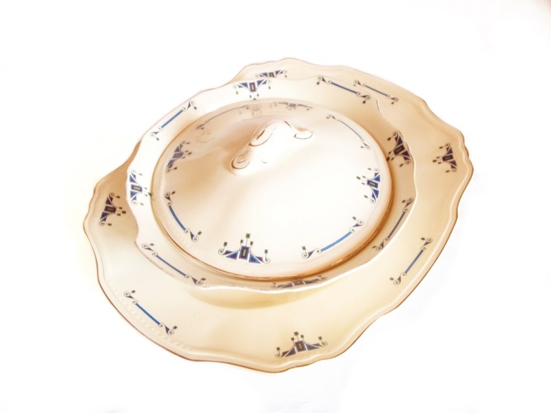 Art Deco 3pc Alfred Meakin Orient Marigold Astoria Serving Pieces