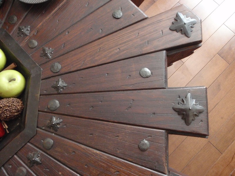 Antique Asian Coffee Table Wood and Iron Furniture