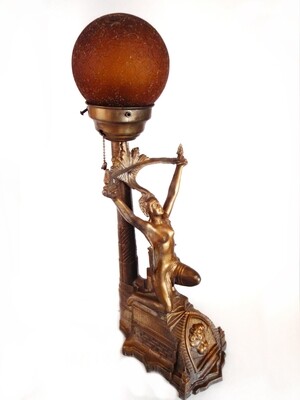 Art Deco Lamp Naked Goddess Lighting 1920s Accent Light