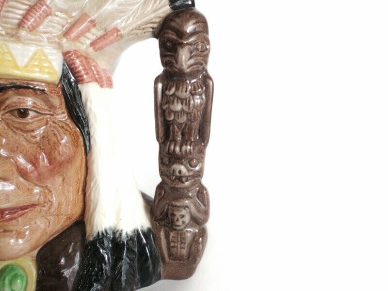 Native Indian Chief Toby Jug Totem D6611