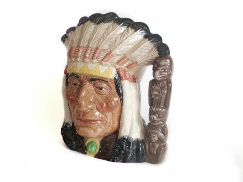 1966 Royal Doulton Native Indian Chief Toby Jug Totem D6611