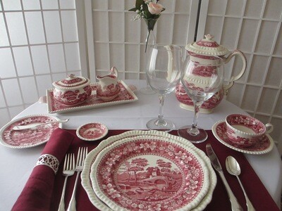 7 1/2 inch Spode Pink Tower Plates