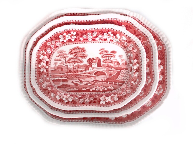 1 Vintage Copeland Spode Pink Tower 13 Inch Platter Serving Tray