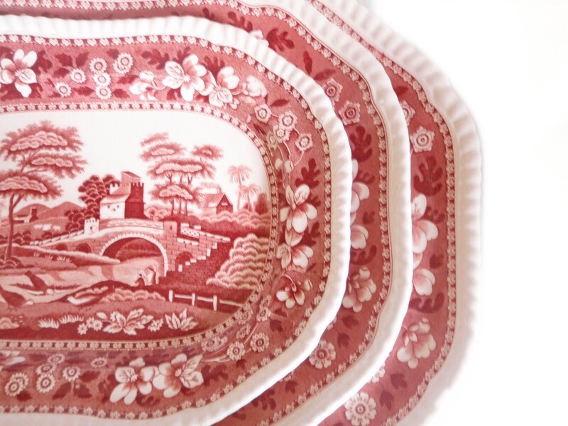 Spode Pink Tower 13 Inch Serving Platter