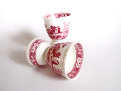 Spode Pink Tower Egg Cups