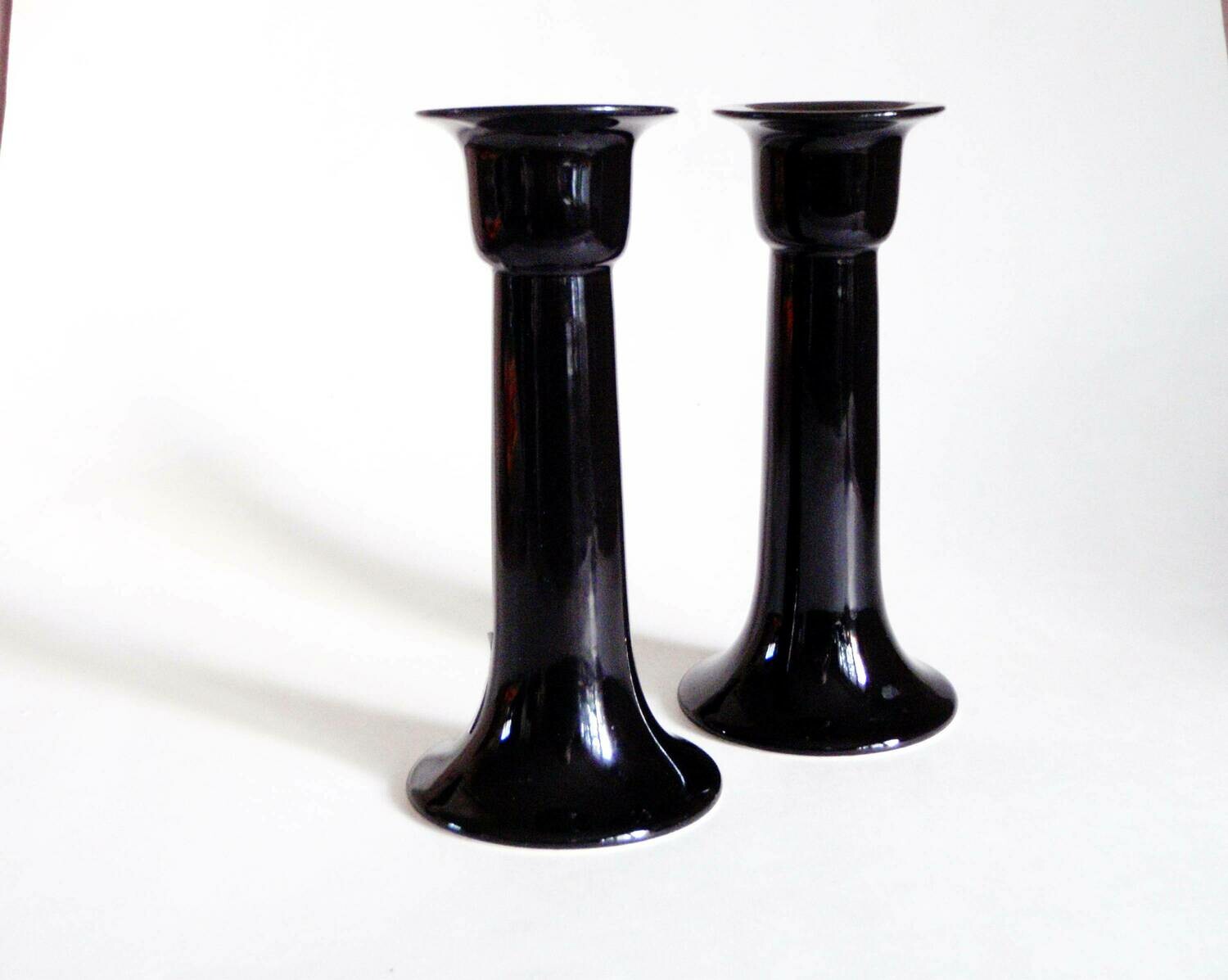 Finnish Ceramic 7 1/4 Inch Candle Holders
