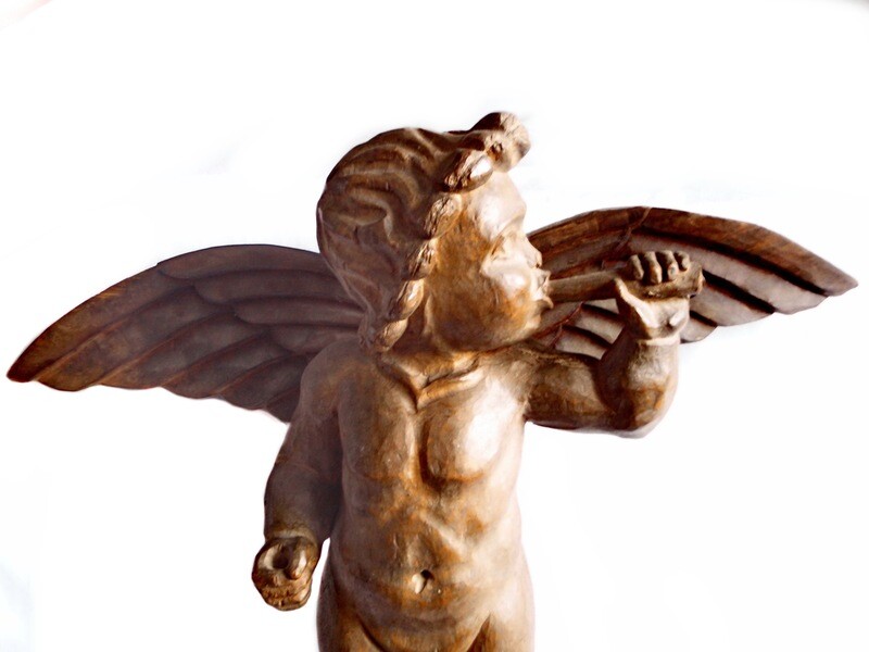 Vintage Hand Carved Angel 