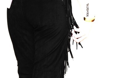 Fringed Suede Ladies Pants 