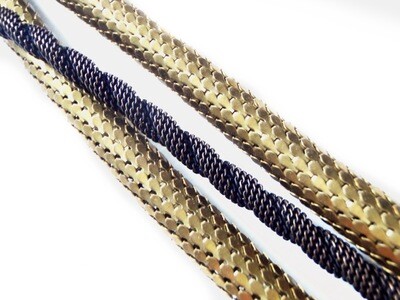 Vintage French Brass Snake Scale Belt Boho High Fashion Accessory