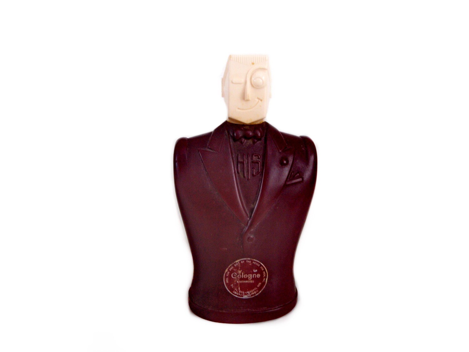 HIS Northwoods Mens Cologne 1940s Scent Bottle