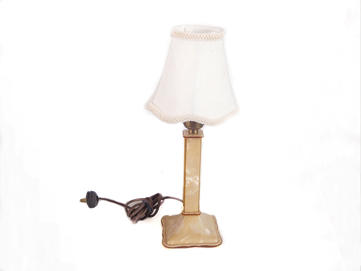 Pearlized Lucite Table Lamp