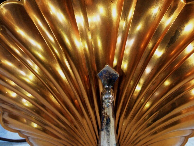 Art Deco Peacock Table Lamp 
