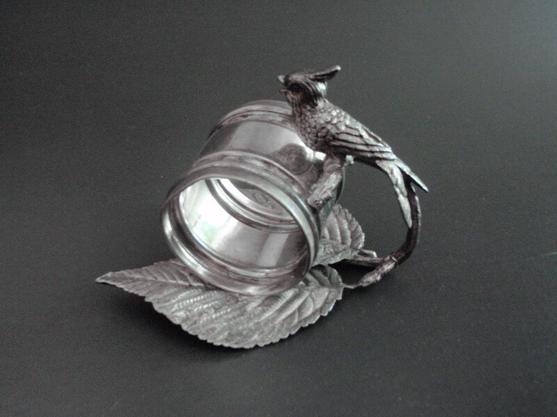Simpson Hall Miller Quad Plate Bird Napkin Ring Holder