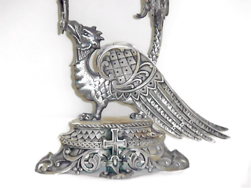 Important Phoenix Christian Candelabra 