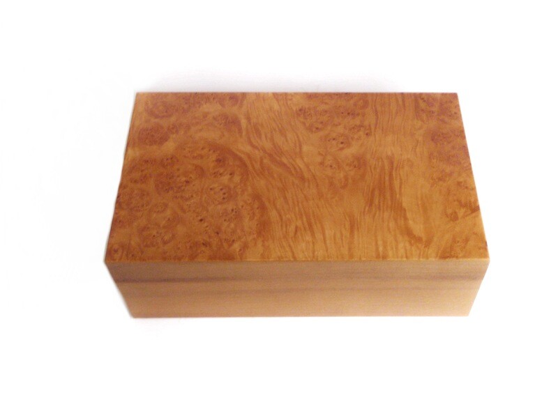 Vintage Italian Birdseye Maple Cigar Box Humidor
