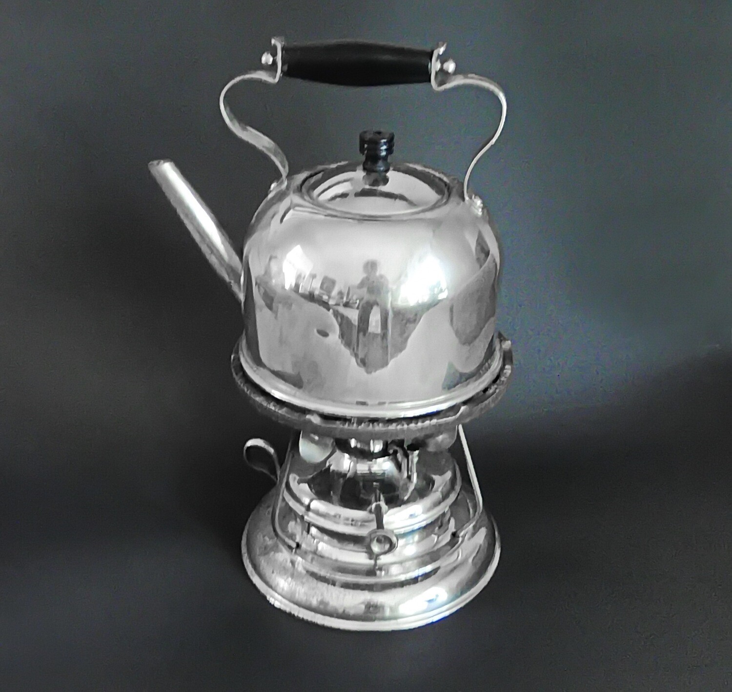 Antique American Portable Alcohol Camp Stove and Kettle c. 1910