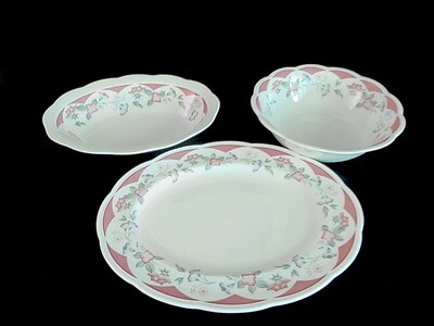 3 Pc Vintage Johnson Brothers Park Lane Serving Pieces