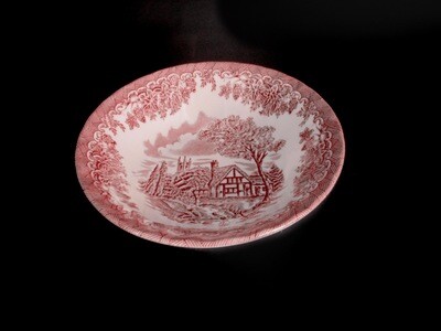 5 Vintage Churchill The Brook Red Cereal Fruit Bowls