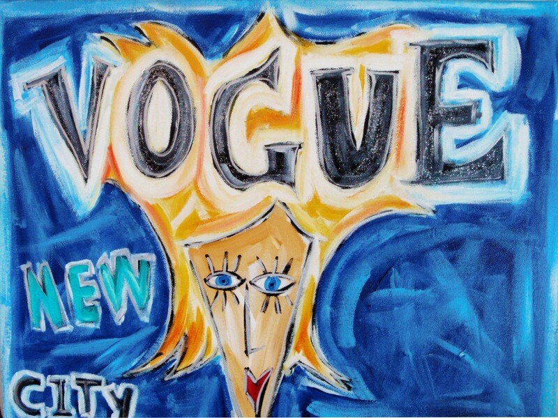 Original Vogue Whimsical Painting 