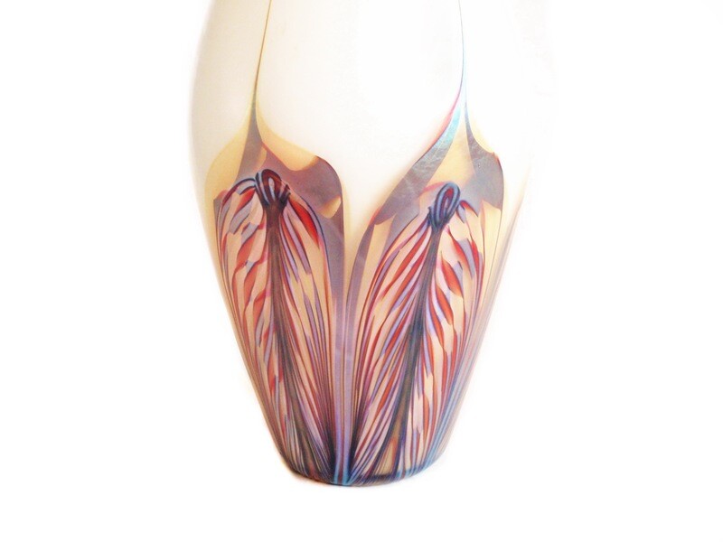 Phoenix Art Glass Pulled Feather Vase