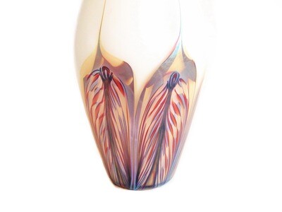 Phoenix Art Glass Pulled Feather Vase