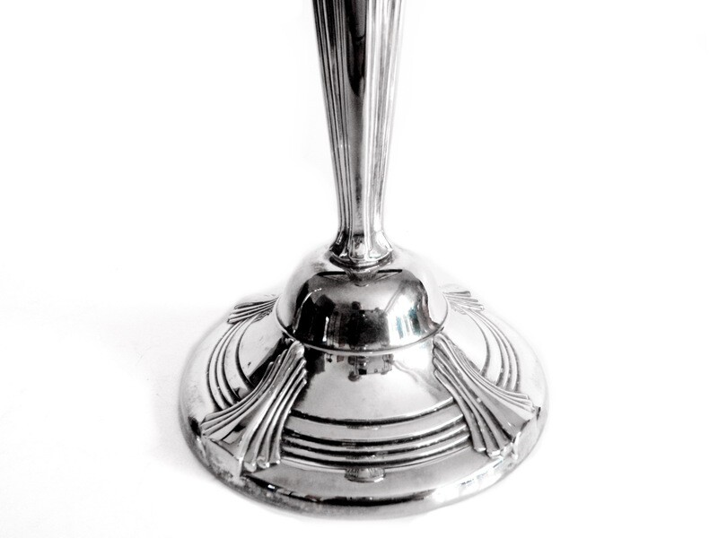 Beautiful Pair Art Deco Candlestick Holders 
