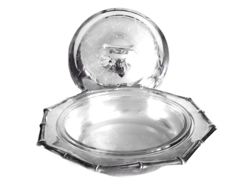 3pc Asian Design Silver Server for Fine Dining and Entertaining 