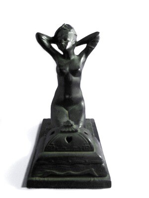 1920s Ronson Nude Flapper Incense Burner Orig Lid