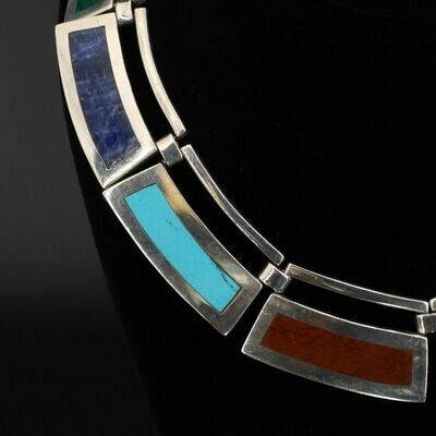 Taxco Mixed Stone Statement Necklace 