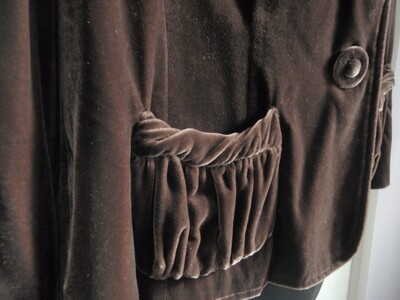 VTG Nik Zoe Chocolate Brown Velvet Jacket Blazer