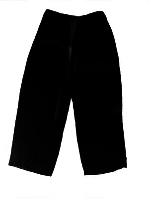 Vintage FLAX Black Pure Linen Ladies Pants Size M