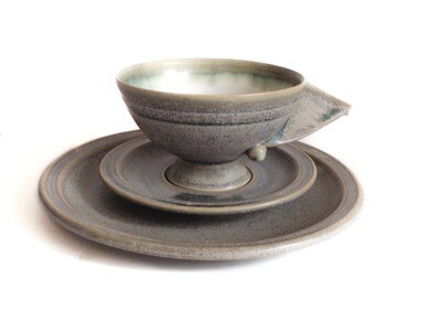 Signed Studio Pottery Lunch or Dessert Set 