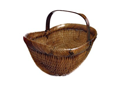 Antique Wicker Storage Basket 