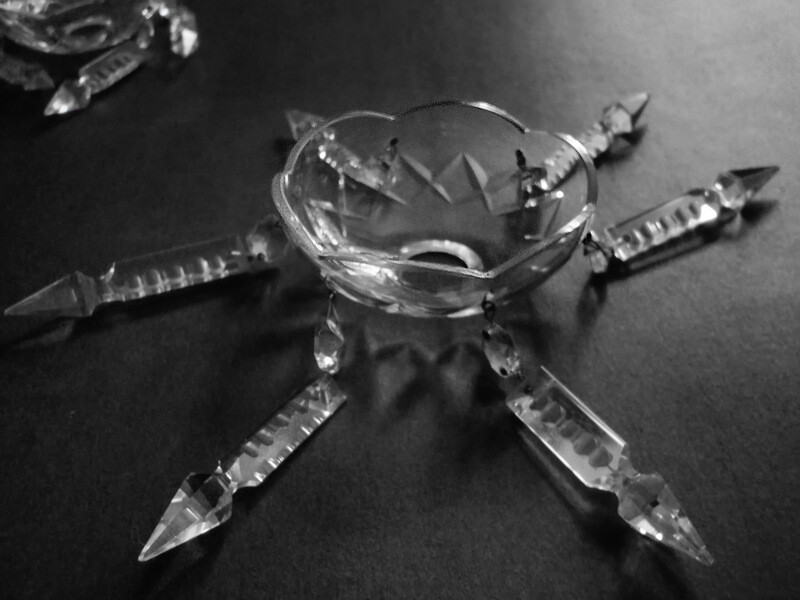 Art Deco Replacement Cut Crystal Icicle Prism Drops