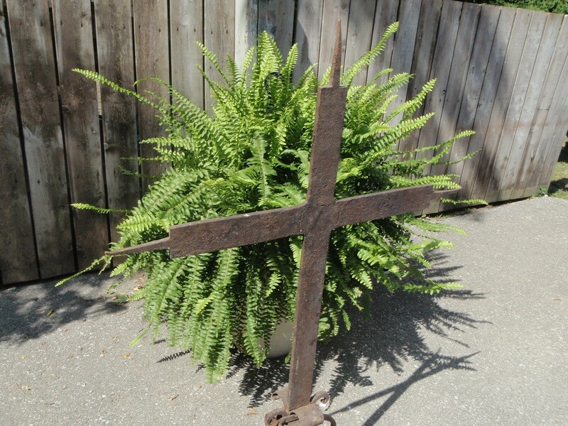 Quebec Hand Forged Iron Church Cross