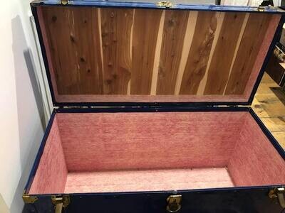 Blue Metal and Cedar Trunk