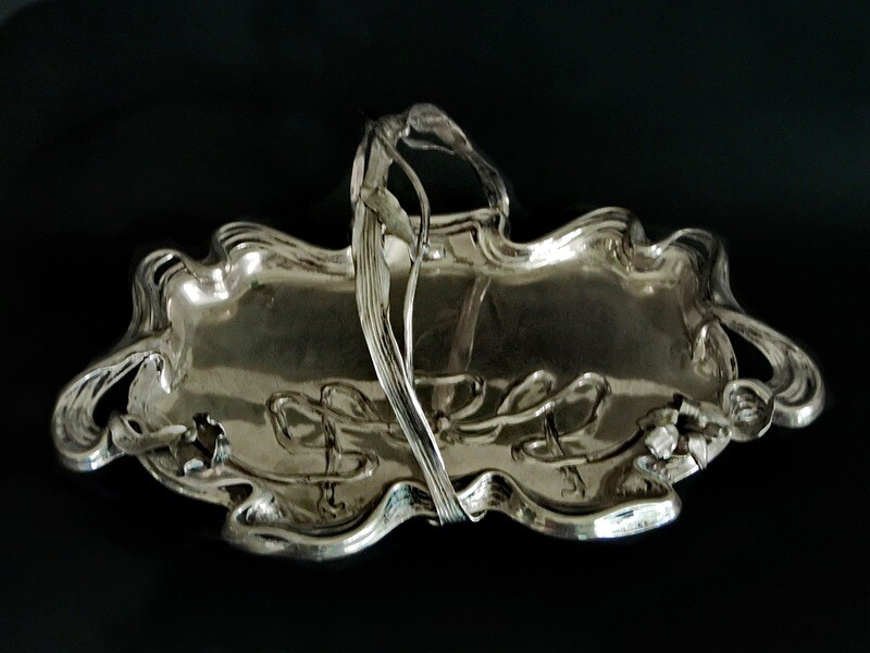 Stunning Art Nouveau Silver Basket