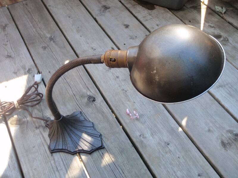 30s Art Deco Gooseneck Industrial Table Desk Lamp
